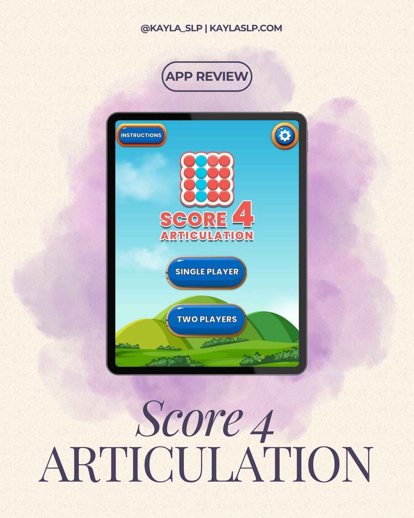 Turn articulation practice into a game! I just reviewed the Score 4 Articulation app, and it&rsquo;s a bright, fun way to get kids engaged in speech therapy. ⁠
⁠
✔️ Easy to set up⁠
✔️ Eye-catching visuals⁠
✔️ Perfect for gamifying sessions!⁠
⁠
Swipe 