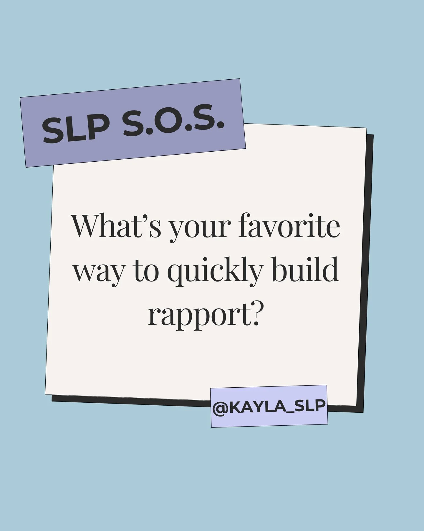 The best therapy ideas come from other SLPs. ⁠
⁠
That&rsquo;s the heart of this SLP S.O.S. series: crowdsourced tips from the field!⁠
⁠
💡 Drop your ideas in the comments &amp; help a fellow SLP out.⁠
📌 Save this post for later.⁠
📨 Tag a friend who