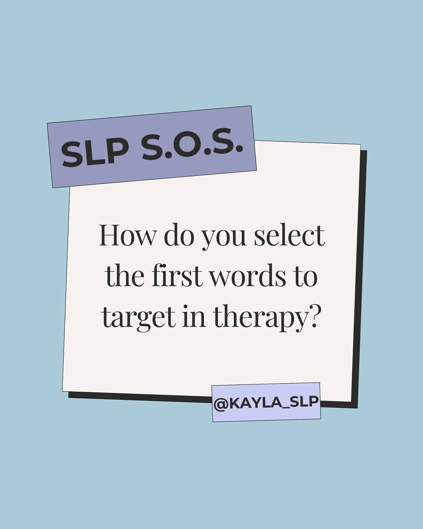 The best therapy ideas come from other SLPs. ⁠
⁠
That&rsquo;s the heart of this SLP S.O.S. series: crowdsourced tips from the field!⁠
⁠
💡 Drop your ideas in the comments &amp; help a fellow SLP out.⁠
📌 Save this post for later.⁠
📨 Tag a friend who
