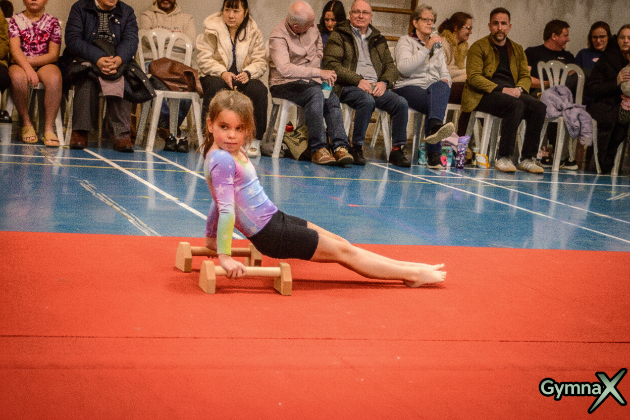 Children competing in GymnaX Games gymnastics event at Cumnor House Sussex
