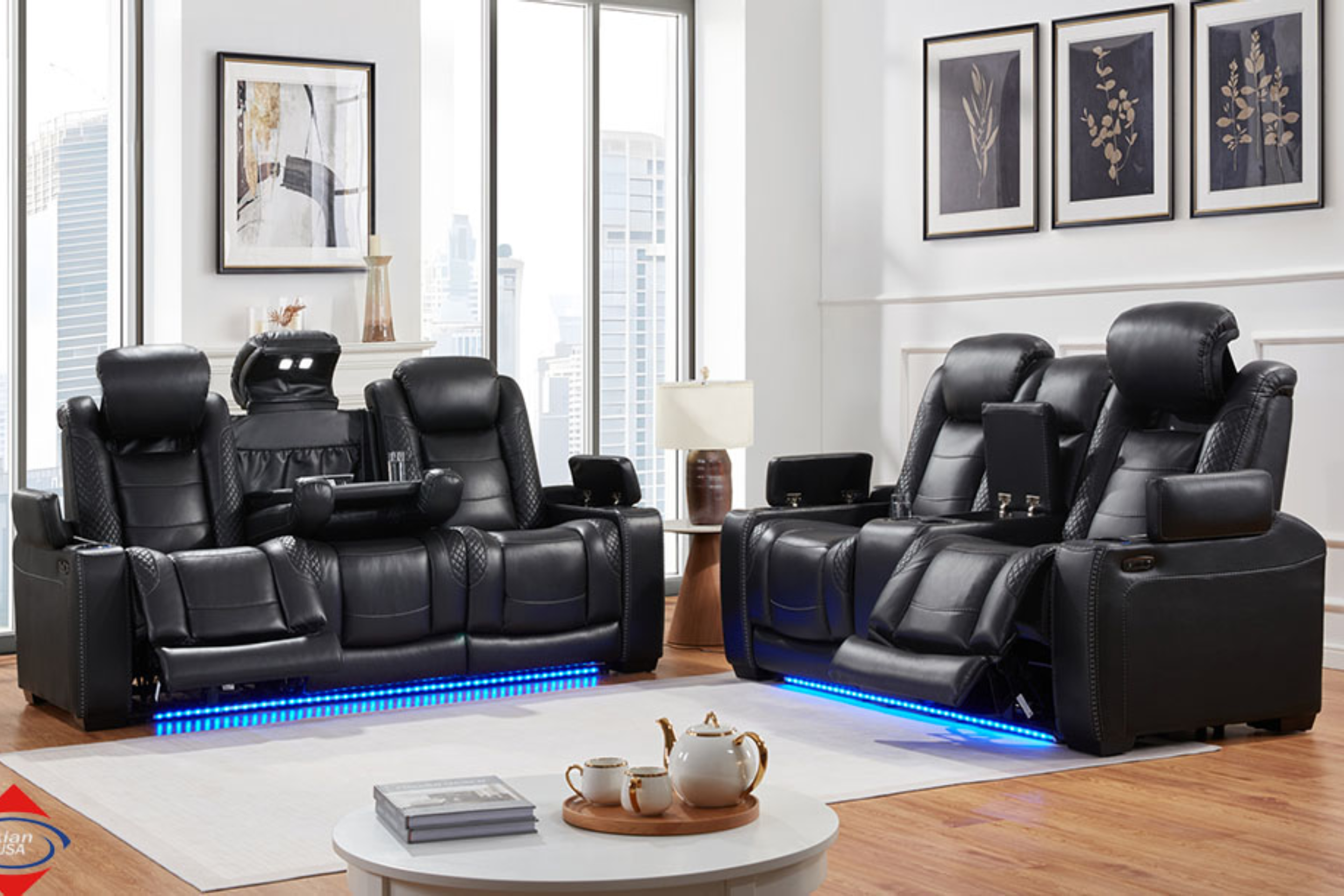 Ronan Recliner Sofa Set Set