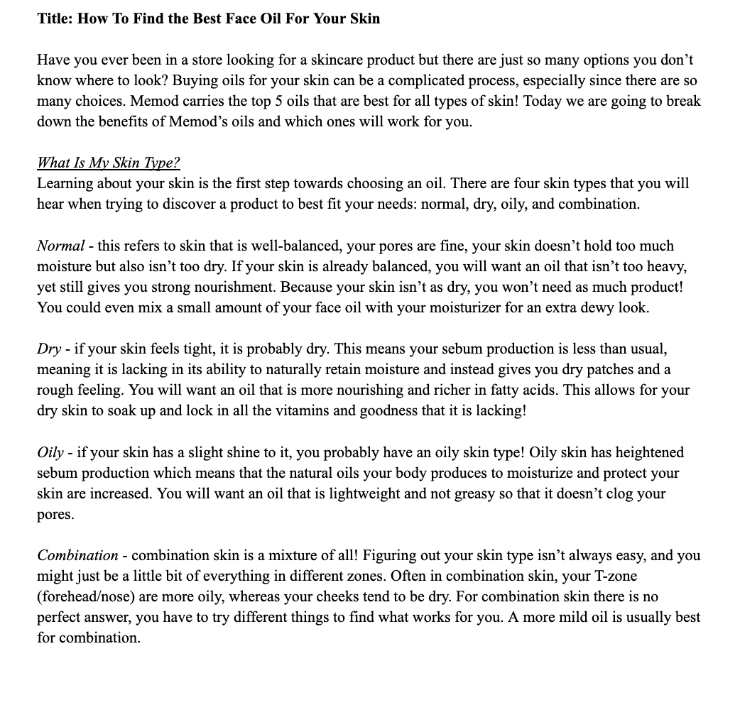 Excerpt - How to Find the Best Face Oil for Your Skin