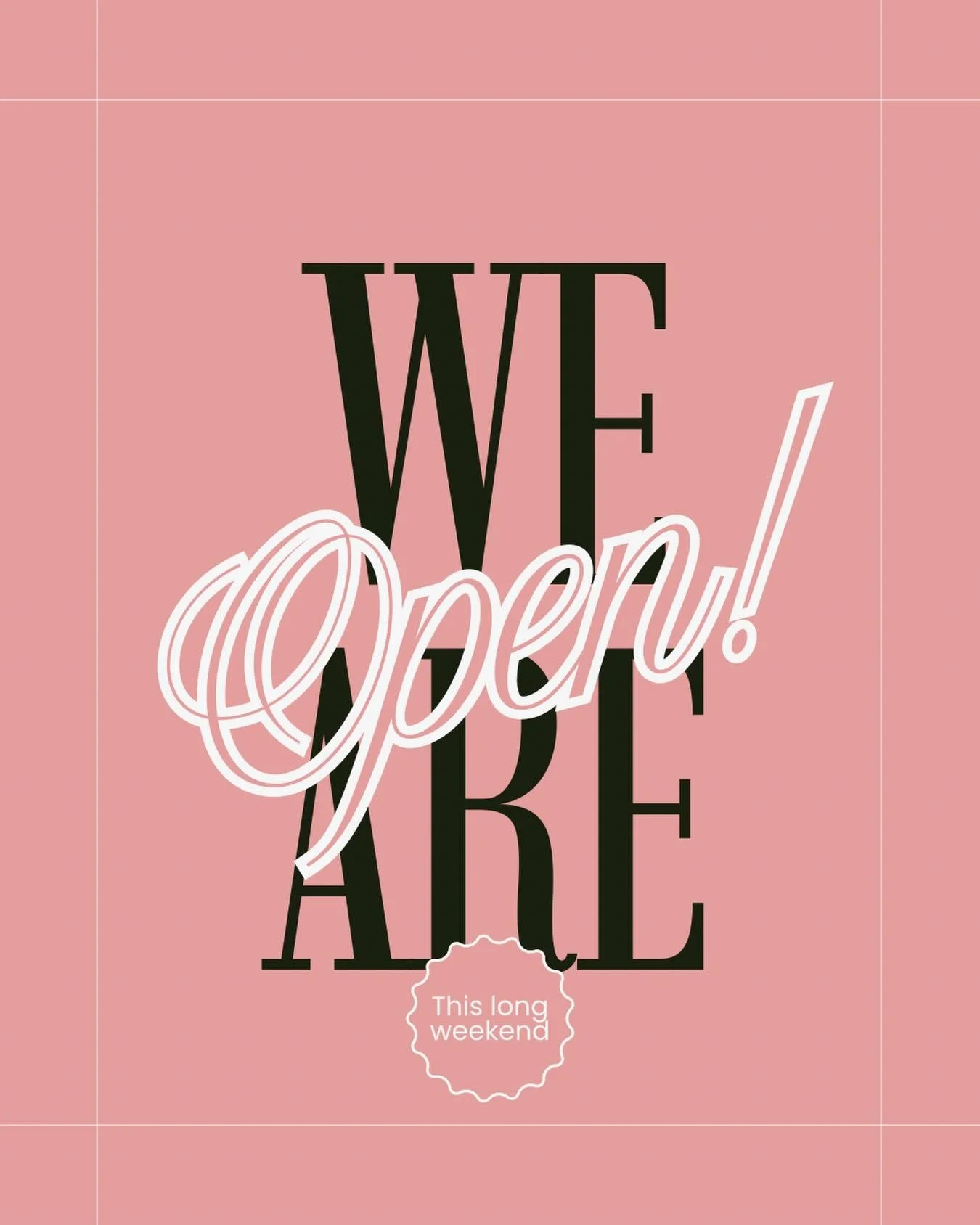 A reminder that we are open this upcoming long weekend! We&rsquo;re looking forward to dancing with you and getting ready for our upcoming recital! 🪩💖