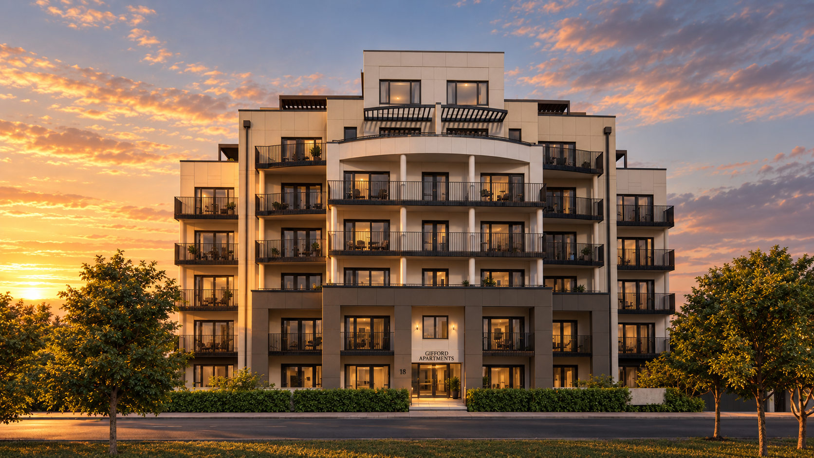 Gifford Apartments at golden hour.png