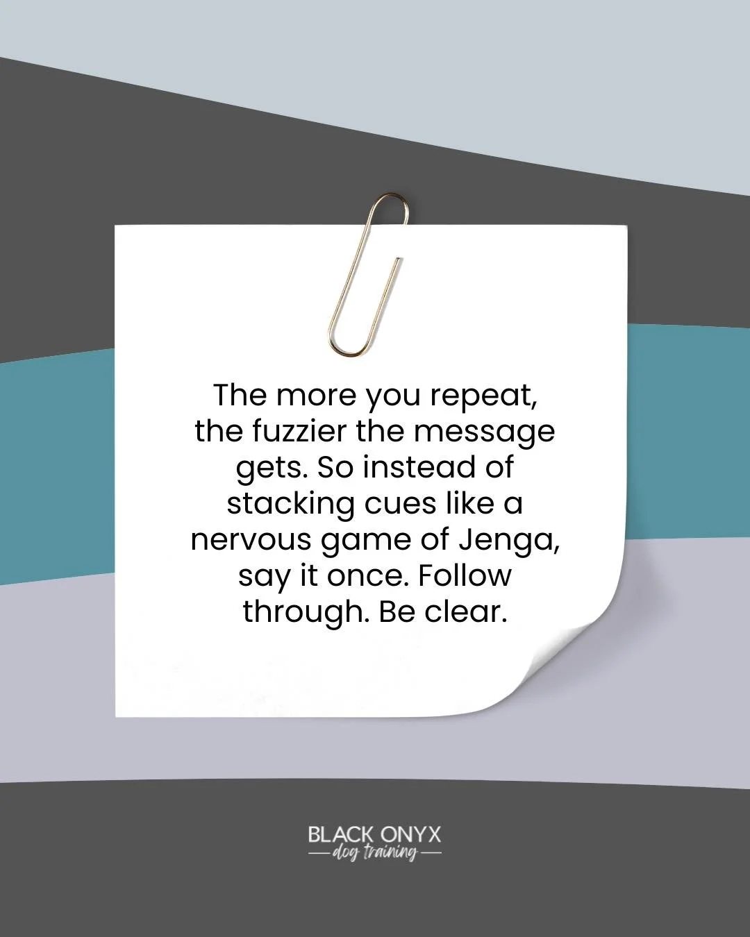 Give your dog time to hear and process what you’re asking. And if they don’t respond? Follow through and help show them what is expected.