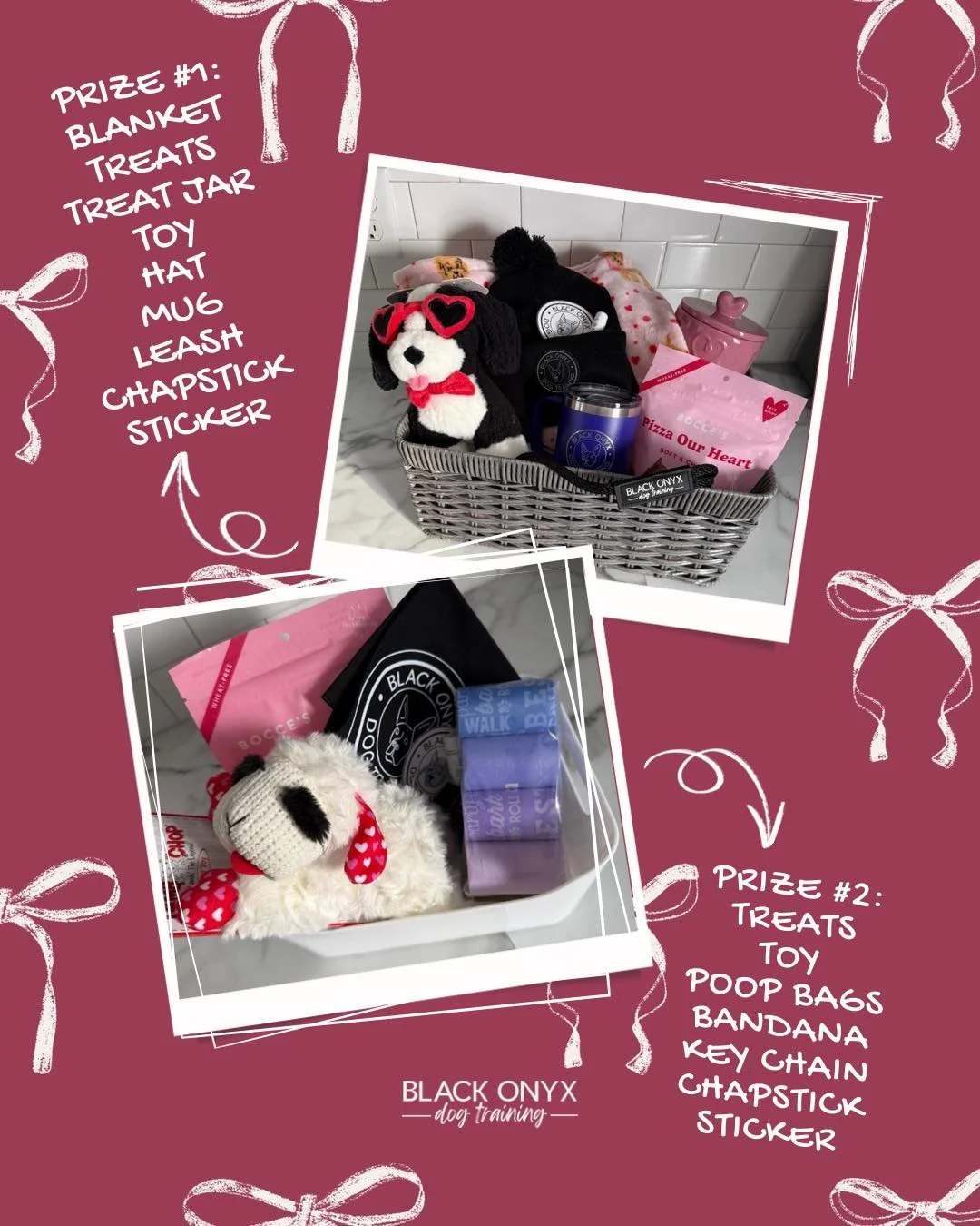 💘🐾 VALENTINE&rsquo;S DAY GIVEAWAY 🐾💘
I&rsquo;m giving away two baskets filled with goodies because your dog is your real soulmate&hellip; let&rsquo;s spoil them.

✨ HOW TO ENTER ✨
1. Follow @BlackOnyxDogTraining
2. Like this post
3. Tag two (new 