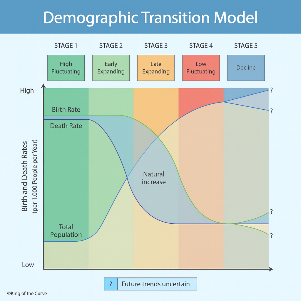 🌍 Overview: What is the Demographic Transition Model? — King of the Curve