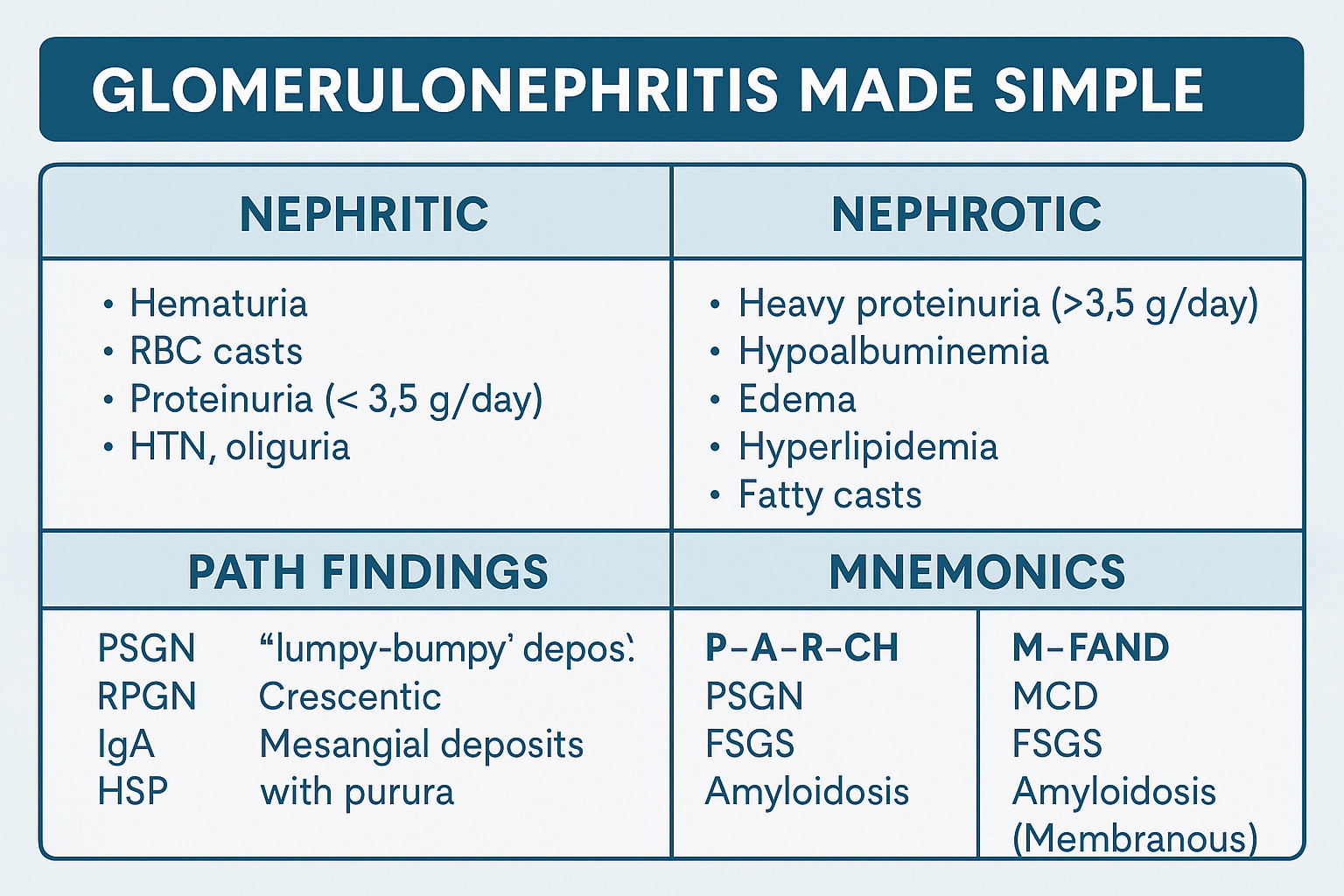 🩺 Glomerulonephritis Made Simple: Mnemonics, Pathology, and Clinical ...