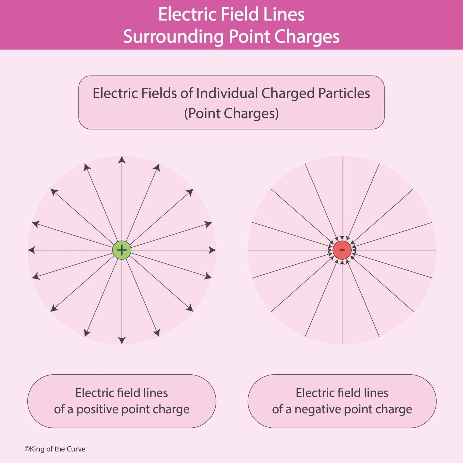 ⚡ Electric Field Lines Surrounding Point Charges