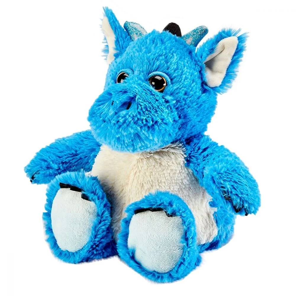 Snuggle Warmies® Blue Dragon, a microwavable lavender plush that provides soothing warmth, stress relief, and cuddly comfort for kids and adults.