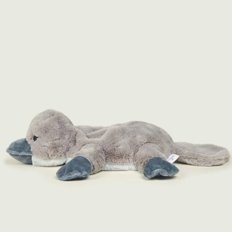 Cozy lavender-scented Warmies Platypus for bedtime side view