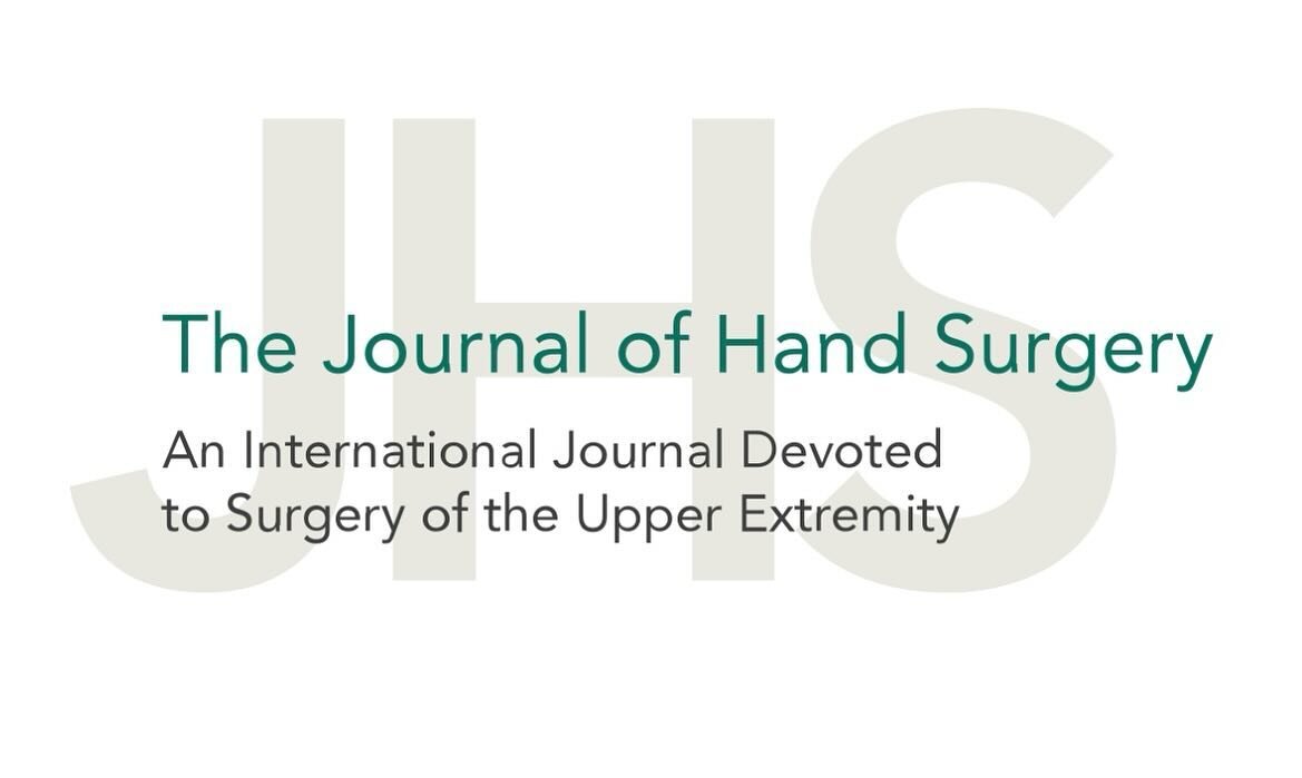 I&rsquo;m excited to share our article on operative fixation of distal radius fractures in the elderly was selected as the lead article in the Journal of Hand Surgery for December 2023. Check it out at https://www.jhandsurg.org/article/S0363-5023(23)