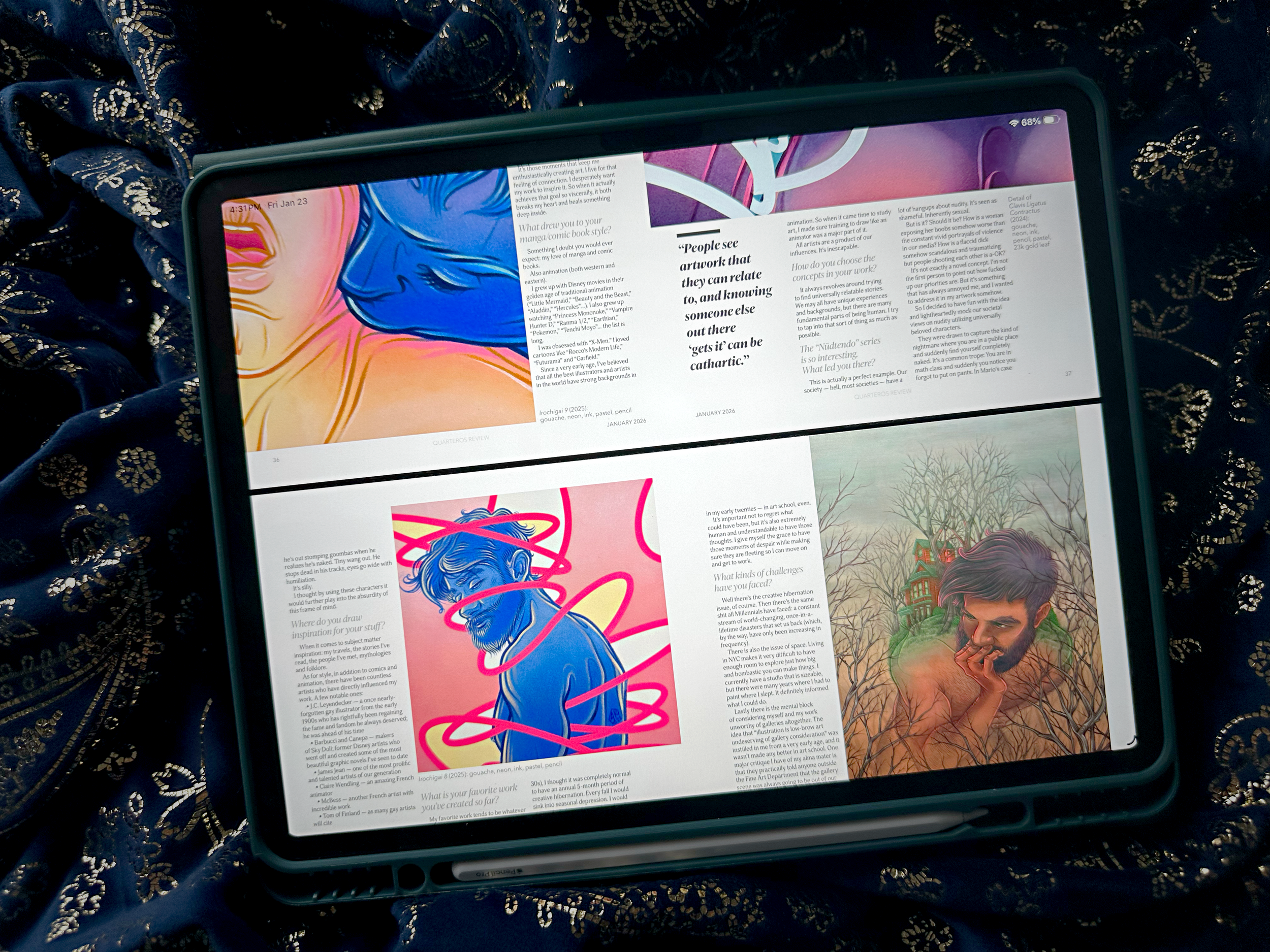 erostakles Quarteros Review January 2026 gay art zine promo 5.png