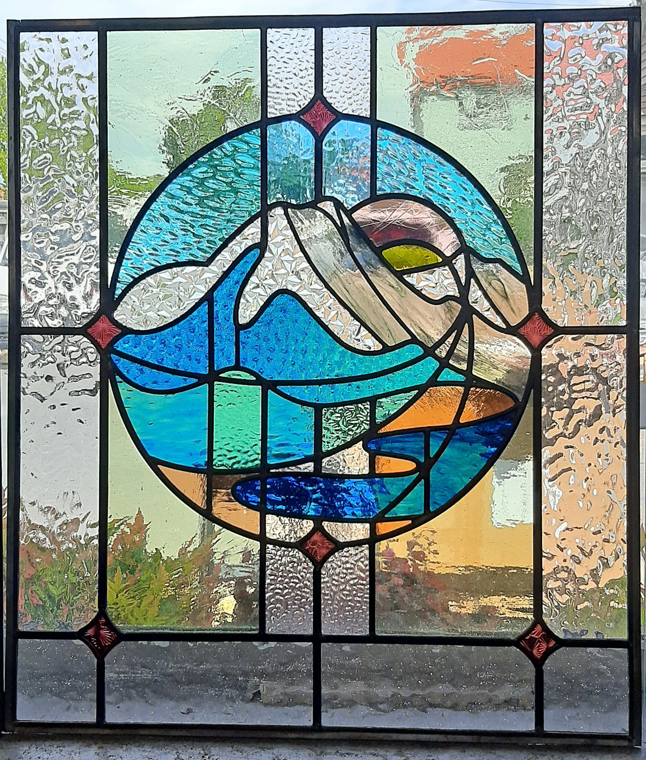 Window commissioned by Aigantighe Art Gallery - designed by Roselyn Cloake, 2024, December 4.