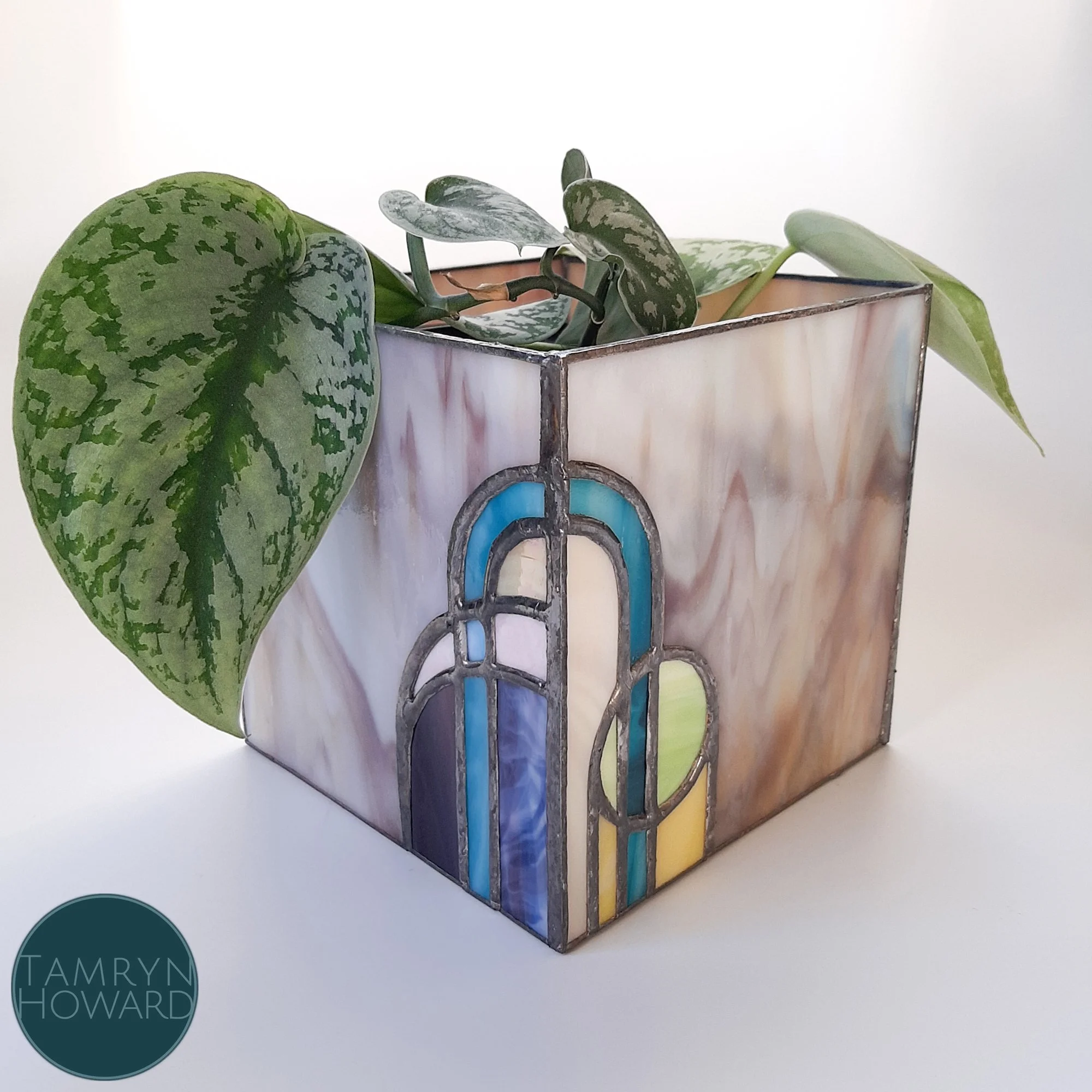 Art deco planter / candle holder