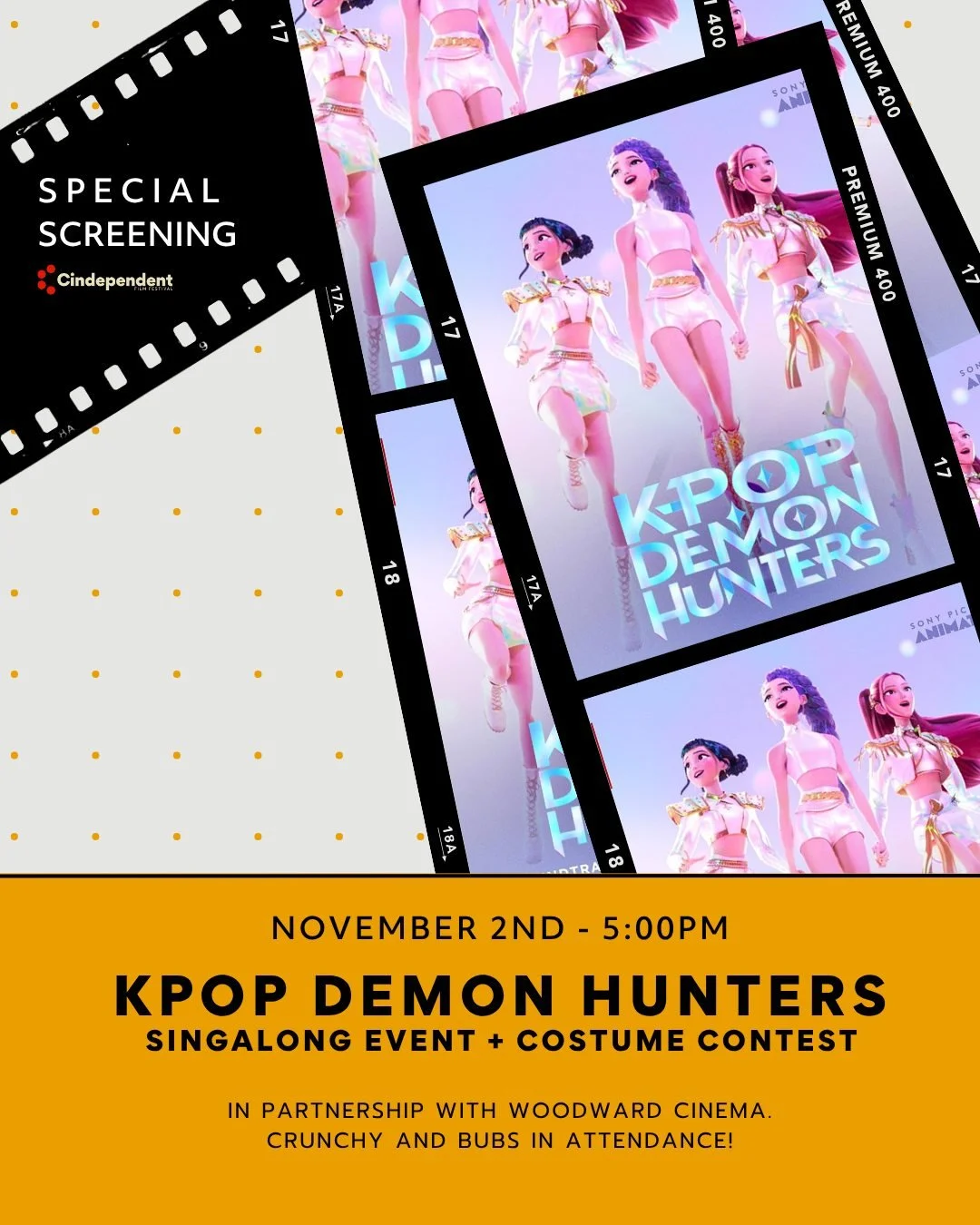 ๐ค๐ OMGGGGG CINCINNATI IT’S HAPPENINGGGG ๐๐ค
KPOP. DEMON. HUNTERS. SINGALONG.
Costume contest?? YES.
Crunchy & Bubs?? THE CELEBS THEMSELVES.
Screaming your heart out in public?? Obviously.
COME SING. COME SLAY. COME BURN DEMONS WITH GL
