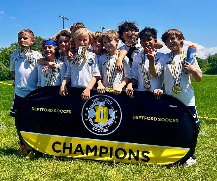 Congratulations to the U9 Tsunami team for earning first place in their bracket at the Deptford Summer Kickoff Tournament! Way to go, players and coaches! 🥇💪⚽️