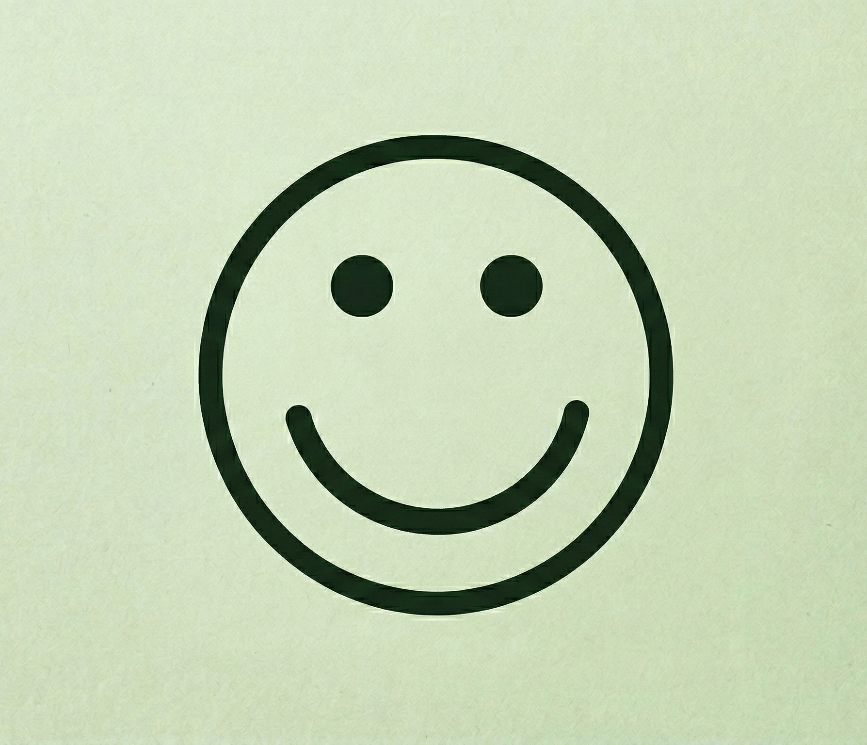 Smiley face icon representing the start of opioid recovery with a pharmacy prescription pickup.