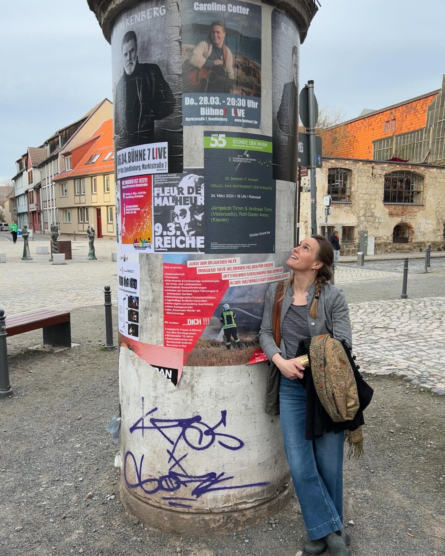 I got a very warm welcome to Quedlinburg today with these posters all over the place! This is an absolutely adorable town and I&rsquo;m very much looking forward to this show :)