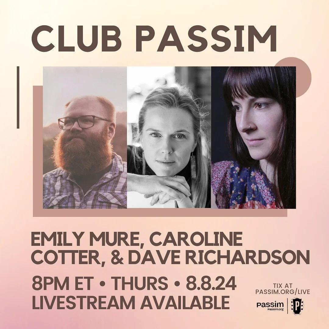 Boston area folks!! I can&rsquo;t wait to get back to @clubpassim  with two of my favorite people to sing with! @emilymure and @drichardsonfolk 
Join us!!