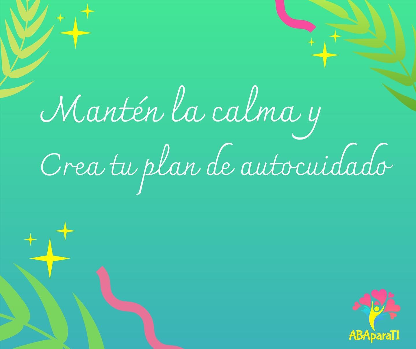 Recuerda la importancia del autocuidado: al cuidarnos bien, podemos brindar lo mejor a nuestros hijxs. 

Mi plan de autocuidado esta ma&ntilde;ana:
1. Disfrutar de una taza de caf&eacute; ☕️
2. Sumergirme en un buen libro 📖
3. Salir a caminar 45 min