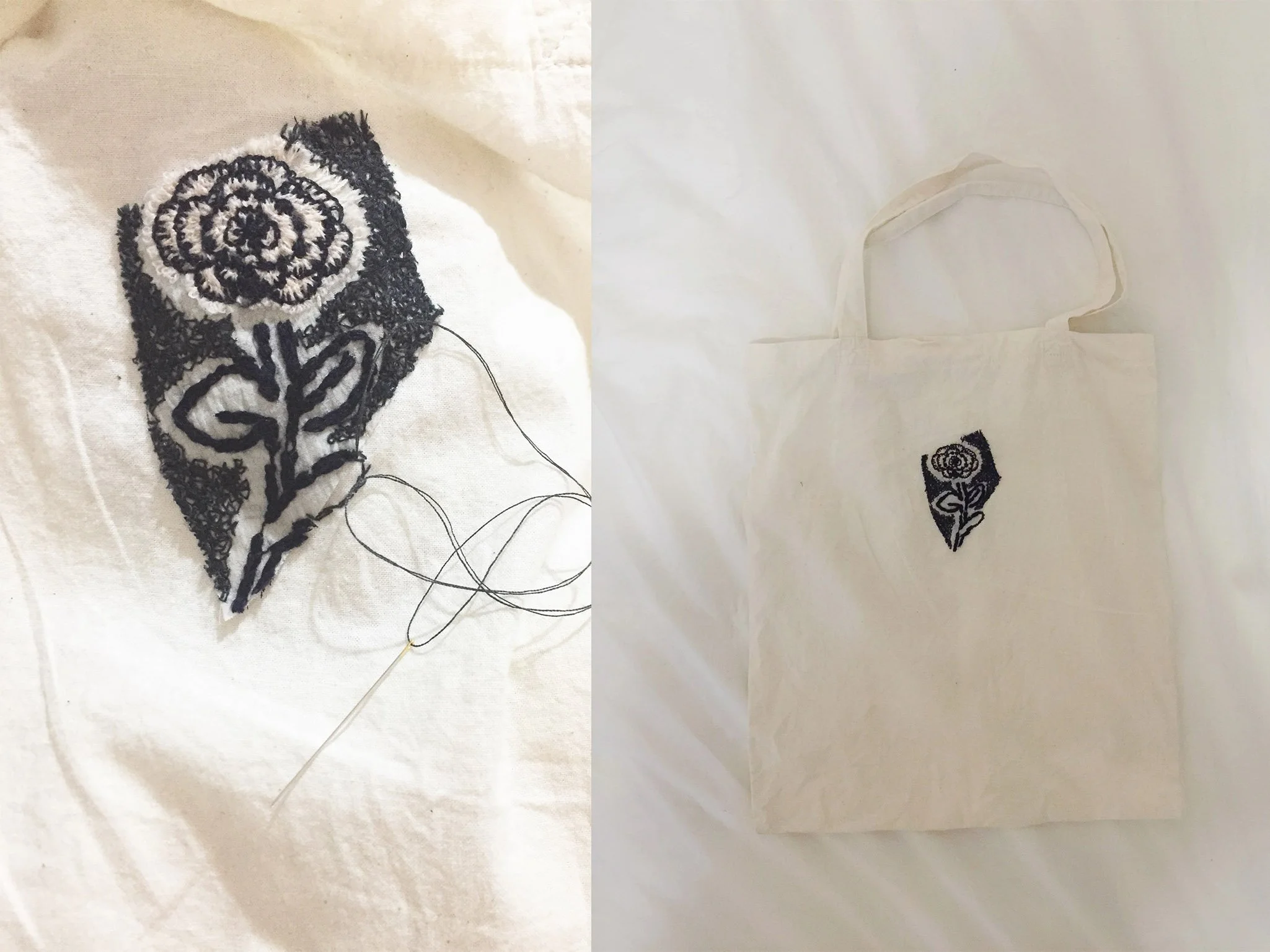 handmade dress and bag