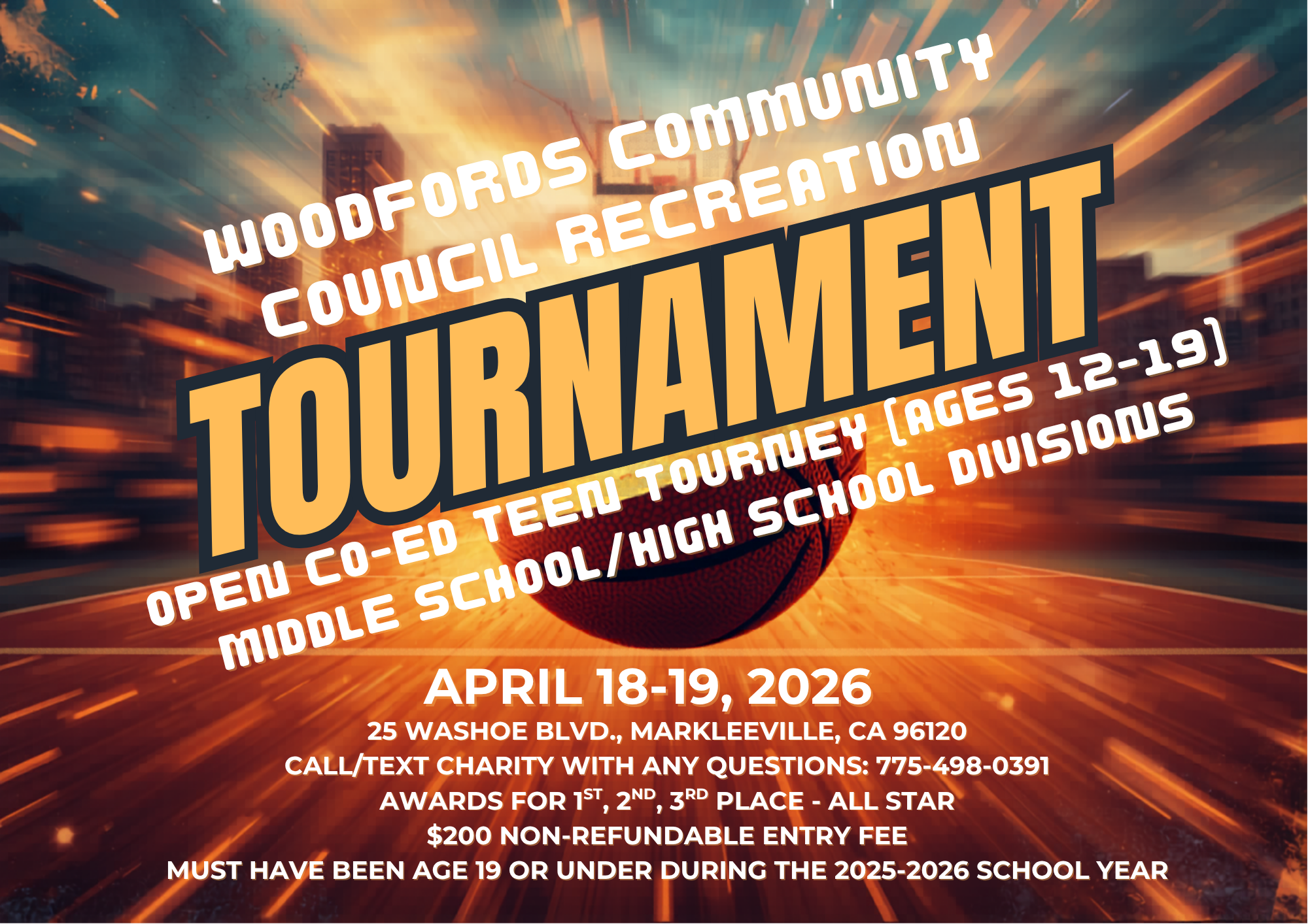 Co-ed Teen basketball tourney 