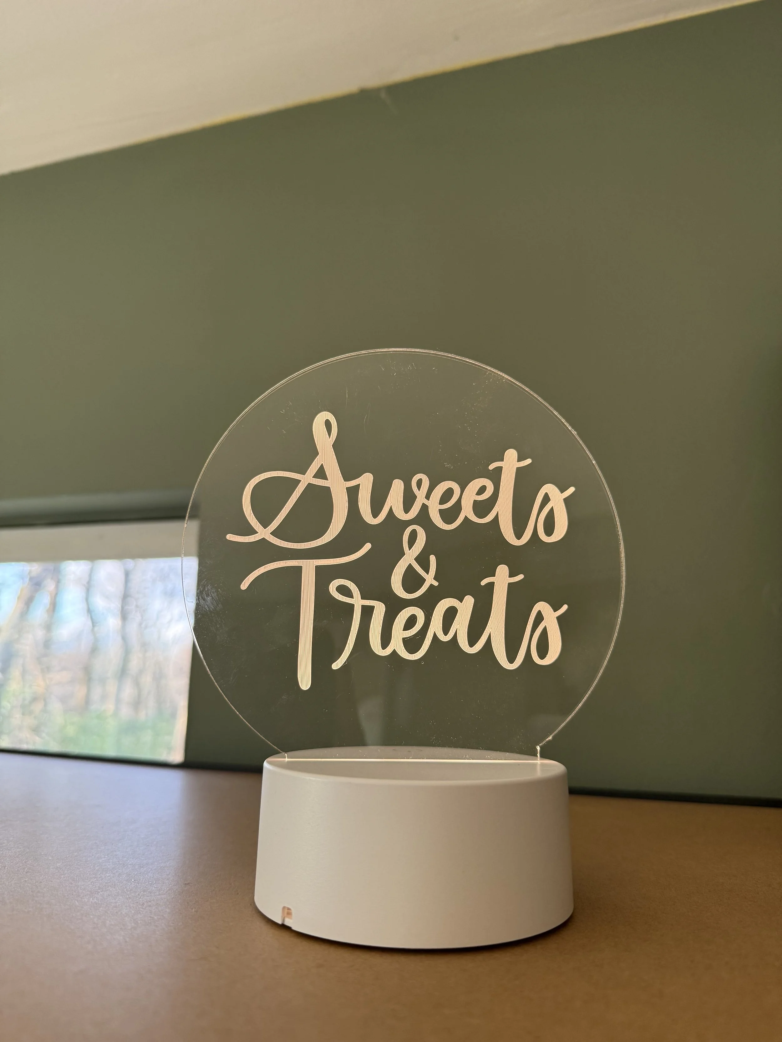 LED Dessert sign - $2