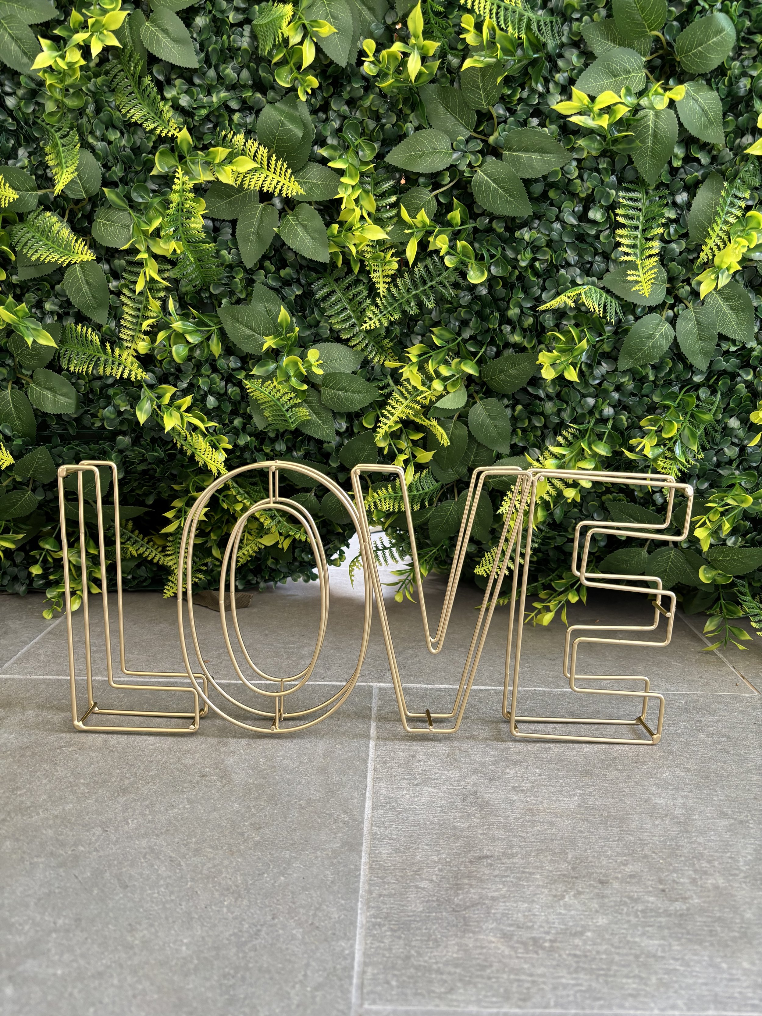 Gold LOVE sign - $2