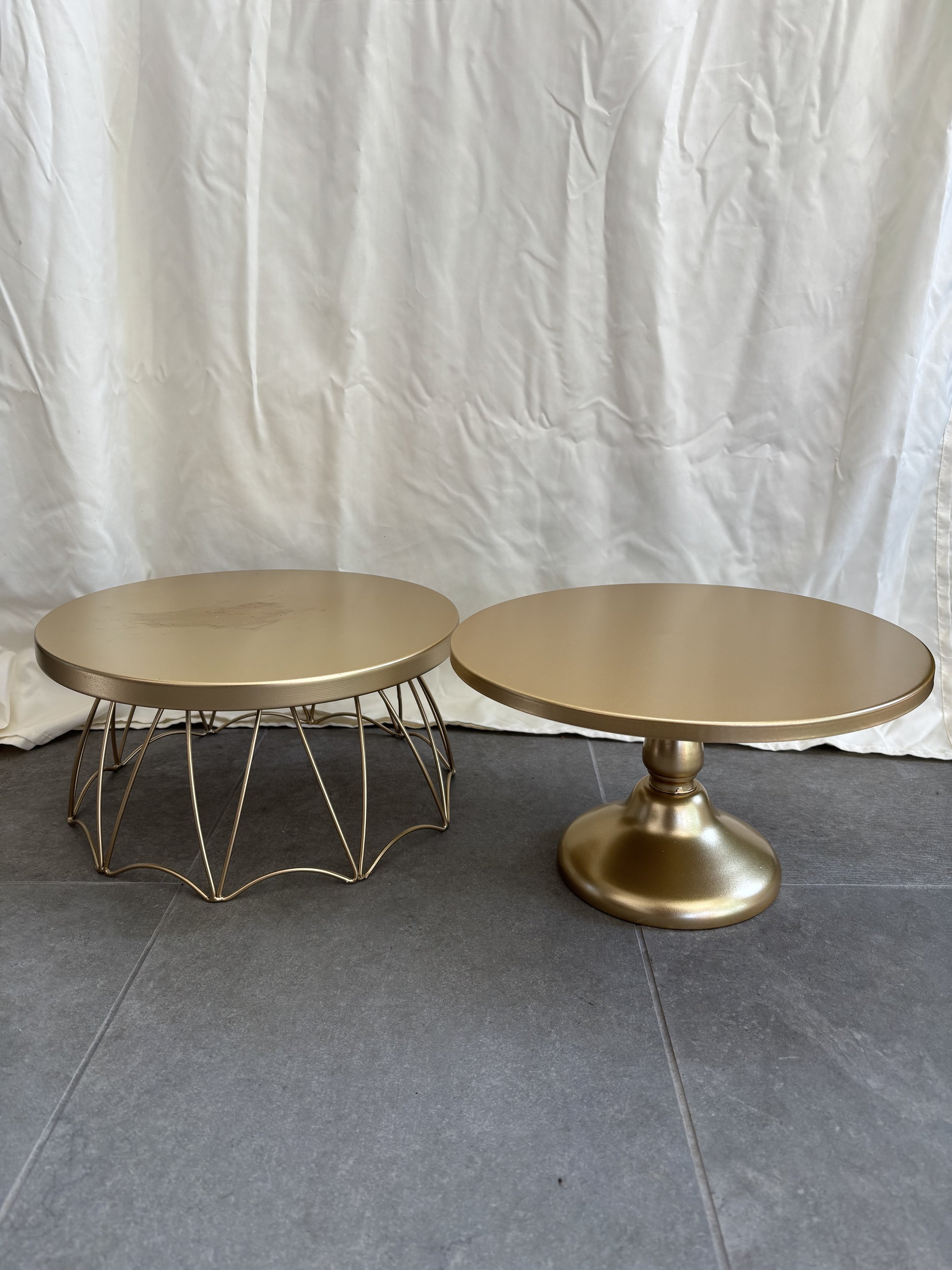 Mix of Gold Cake stands - $5