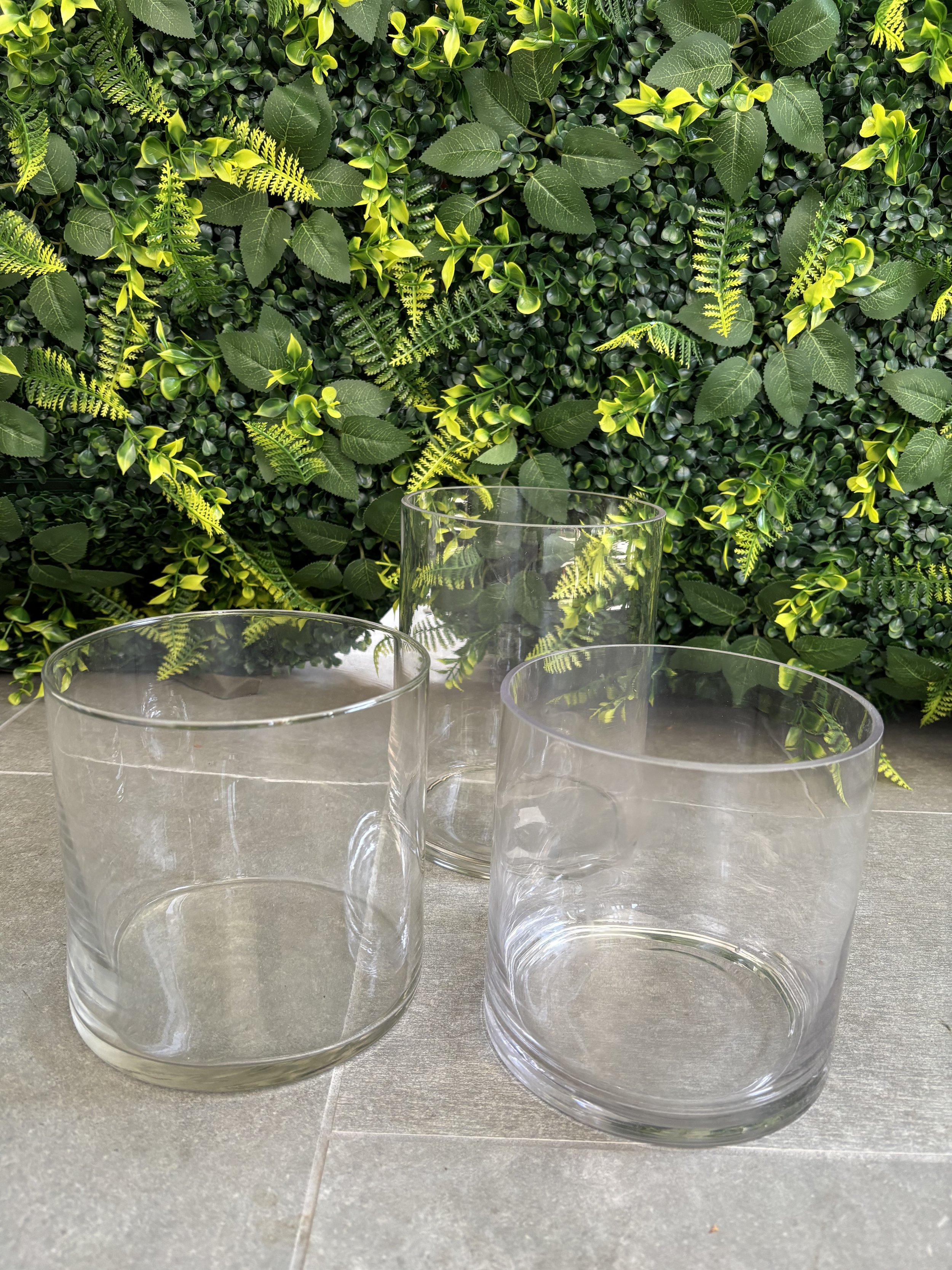 Round Glass Vases - $3 each