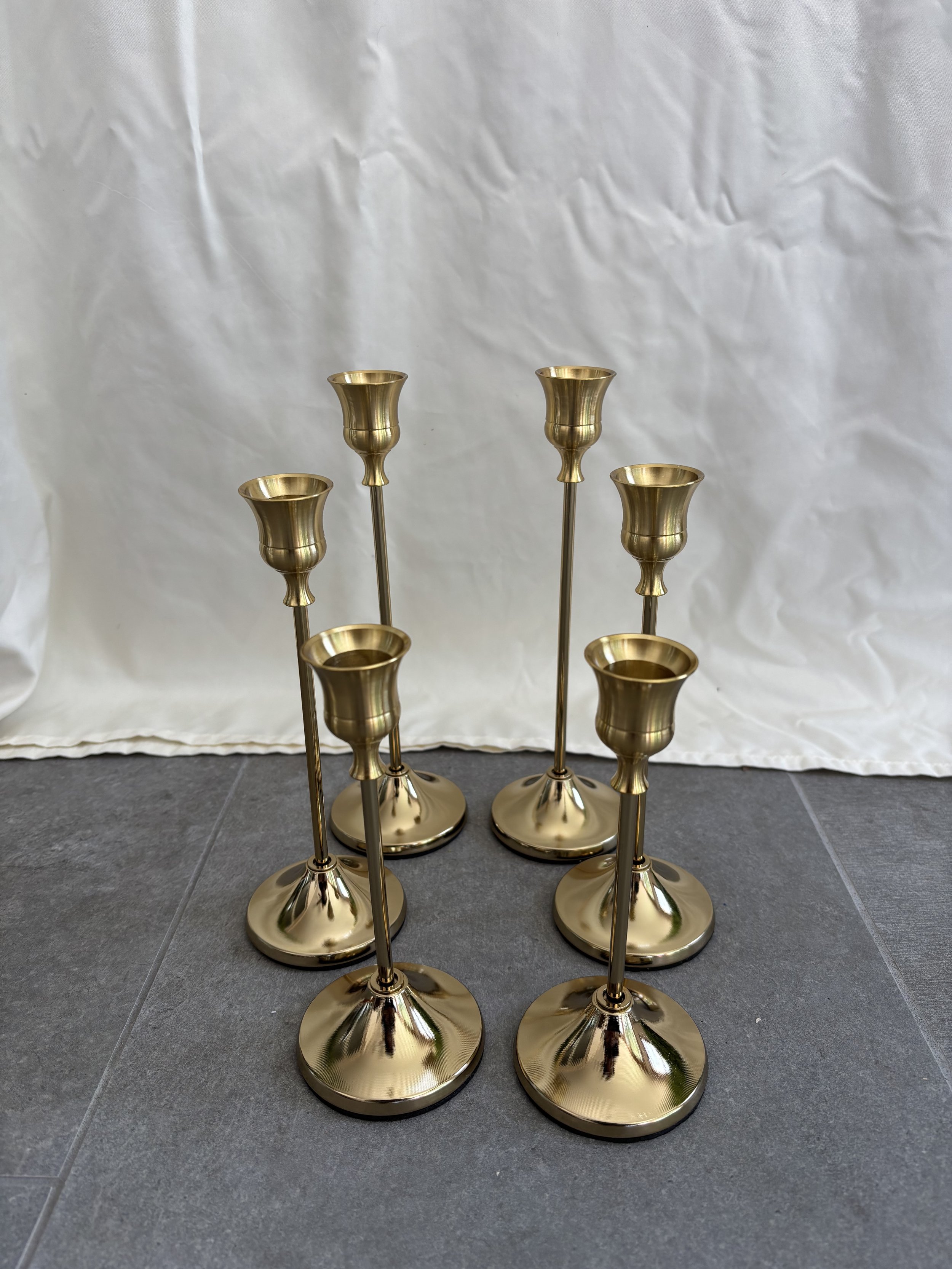 Gold Candle Holders - $2