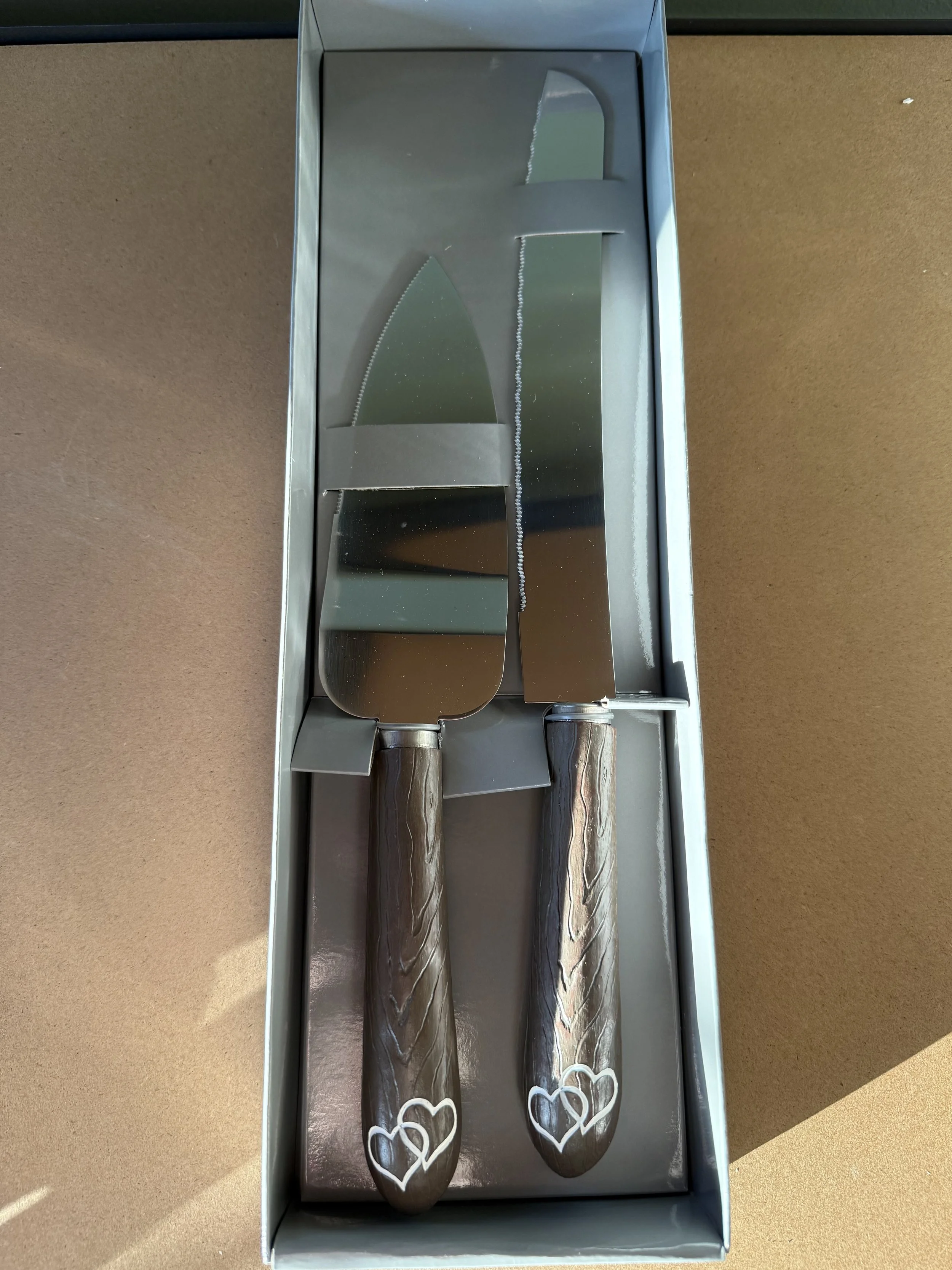 Wooden Cake Cutting set - $5
