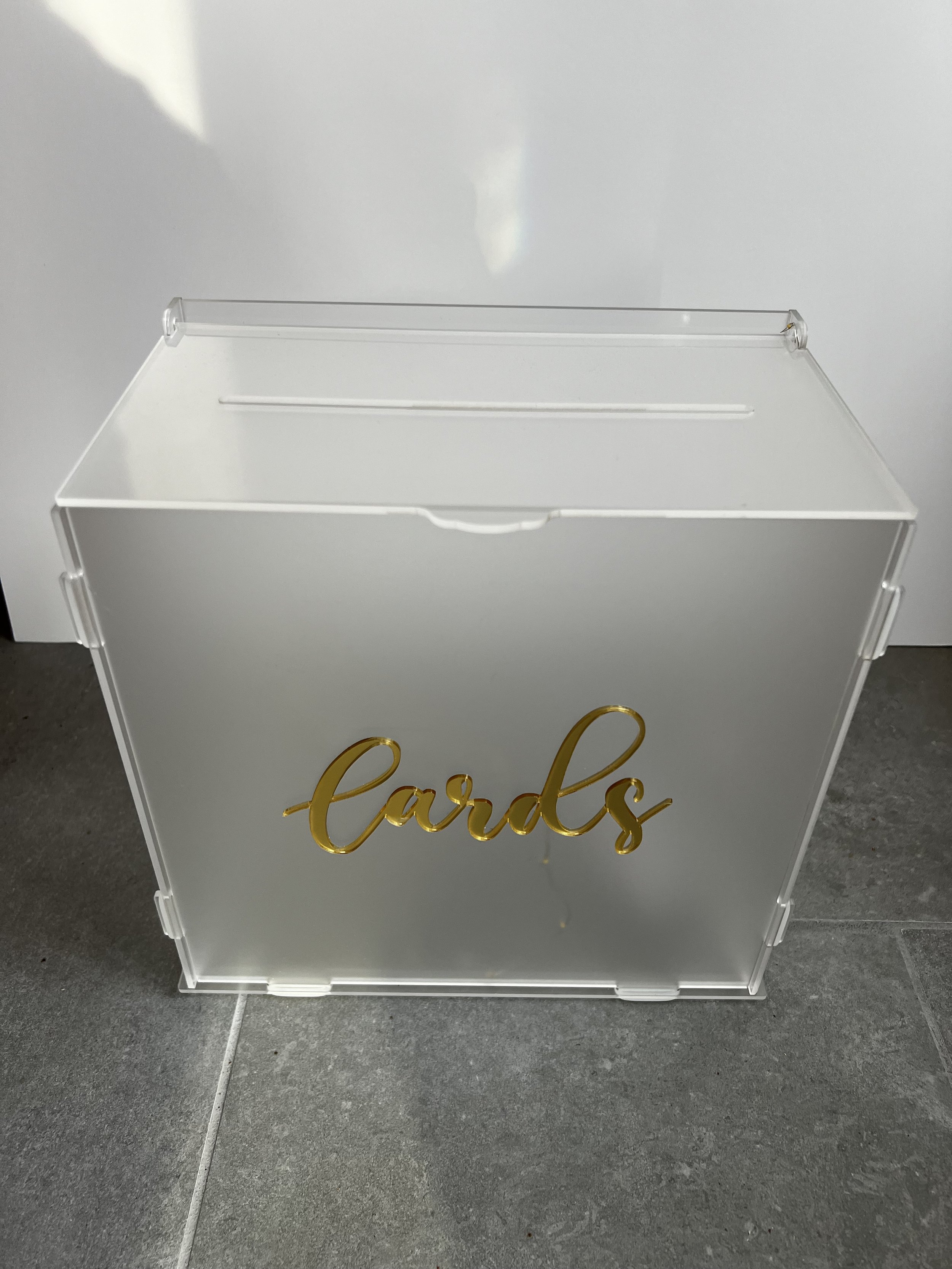 Acrylic/Gold Card Box
