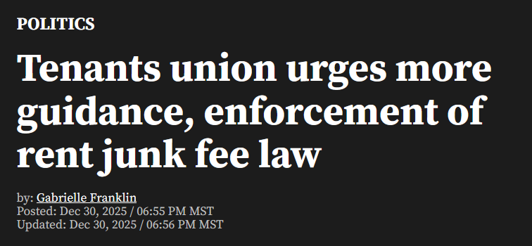 Tenants union urges more guidance, enforcement of rent junk fee law
