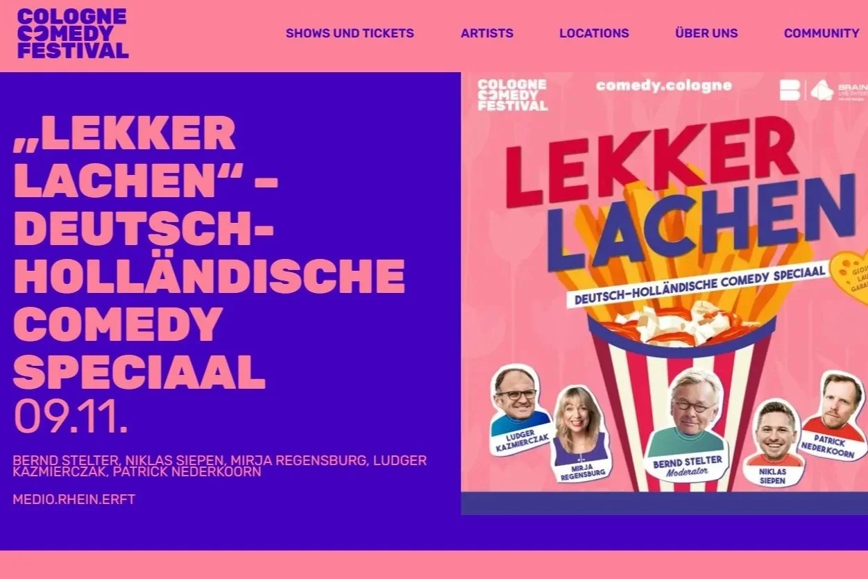 Egal, ob niederländisch oder deutsch: Lachen ist international! (Verlosung von 5x2 Freikarten für 9.11.!)