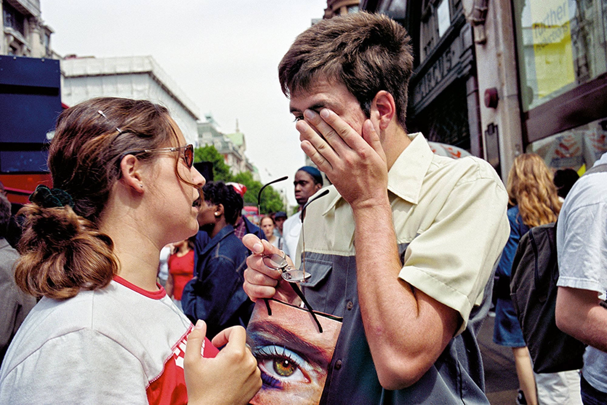 "The eye on was taken in Oxford Street (2009)" by Matt Stuart