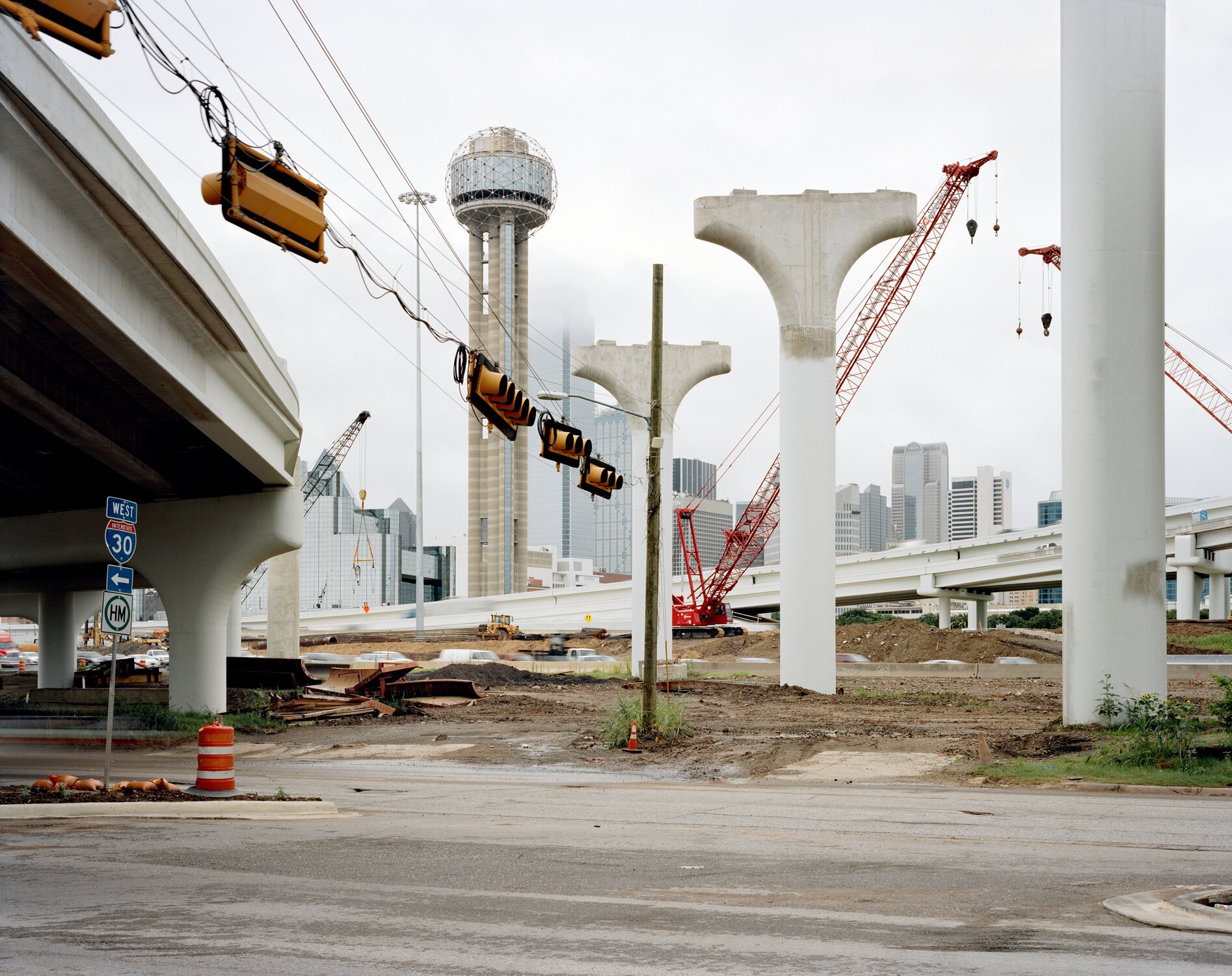 "Interstates 30 and 35, Dallas, Texas, 2016” by Joshua Dudley Greer | Toyo 4x5 Field Camera, Kodak Portra 400 Film