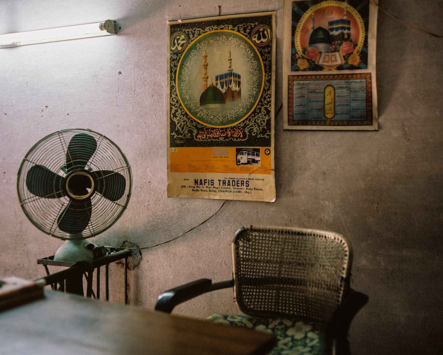 “Office Desk, Udaipur 2015” by Saleem Ahmed | Plaubel Makina 67, Kodak Porta 160/400 Film