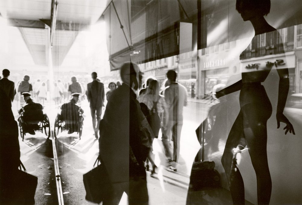 “Can a Mirrored Man See a Real Mannequin, Dijon, June 1, 1970” by Arnold Clayton Henderson