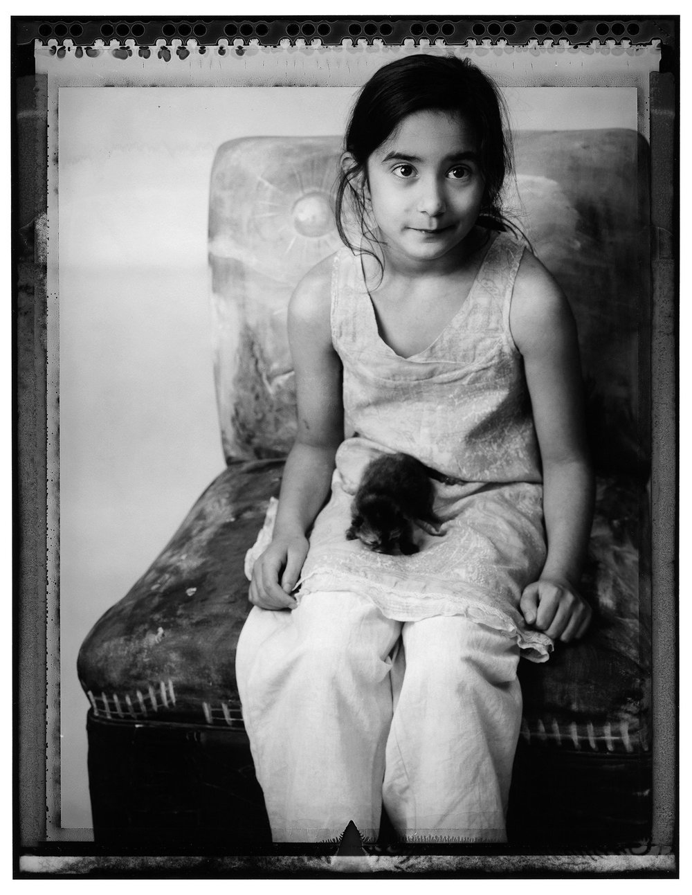 “Little Sarah with Kitten” by David Shuken