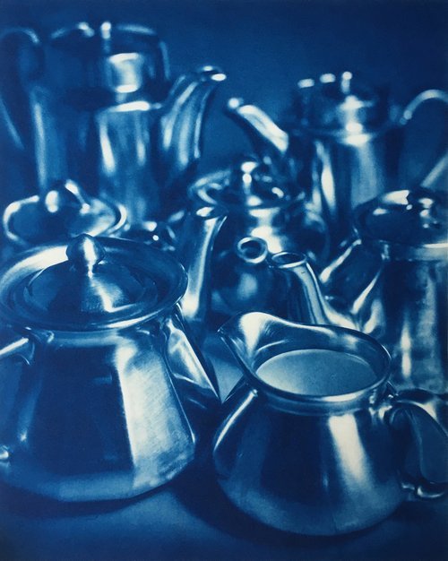 “Teapots - Silver Glo” by David Sokosh