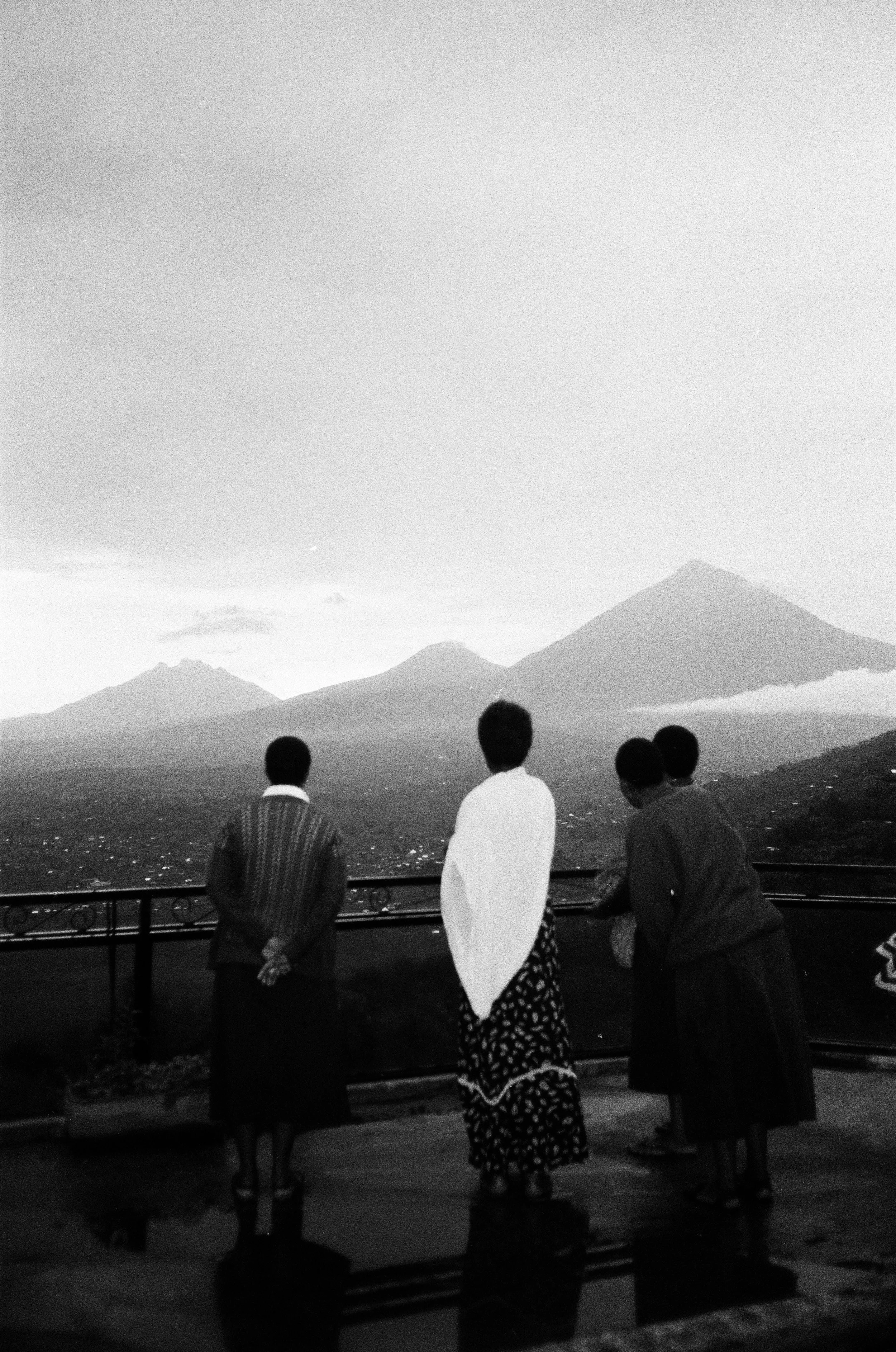 "Three volcanoes in black and white" by Joanna Legid