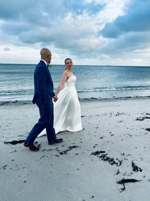 Bride and Groom Beach Sunset Photos West Dennis MA