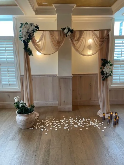 Microwedding in Westwood, MA Ceremony Setup