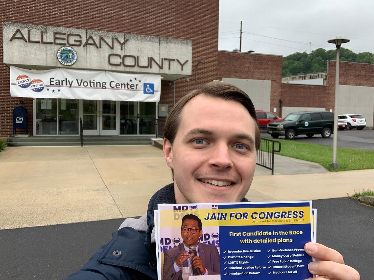The rain doesn&rsquo;t keep Team Jain down. From Montgomery County all the way to Garrett County, we have volunteers staffing early voting locations! Stop by and say hi before you vote.
