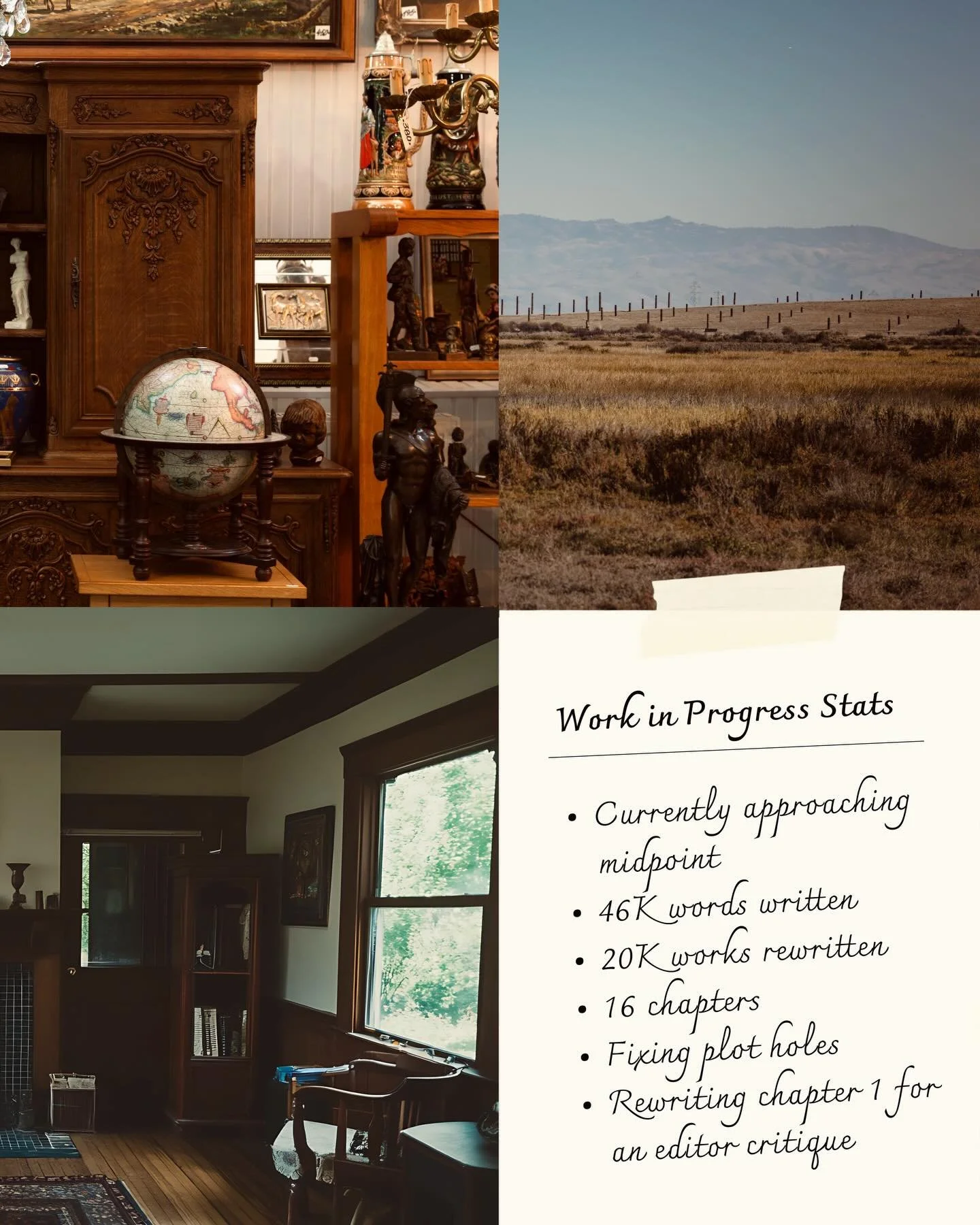 Of Delights &amp; Death, my Texas ranch haunted house book, is coming along! I&rsquo;m super excited about the ending so I feel very motivated with this second half. #yahorror  #cozyhorror 

Where are you on your WIP?