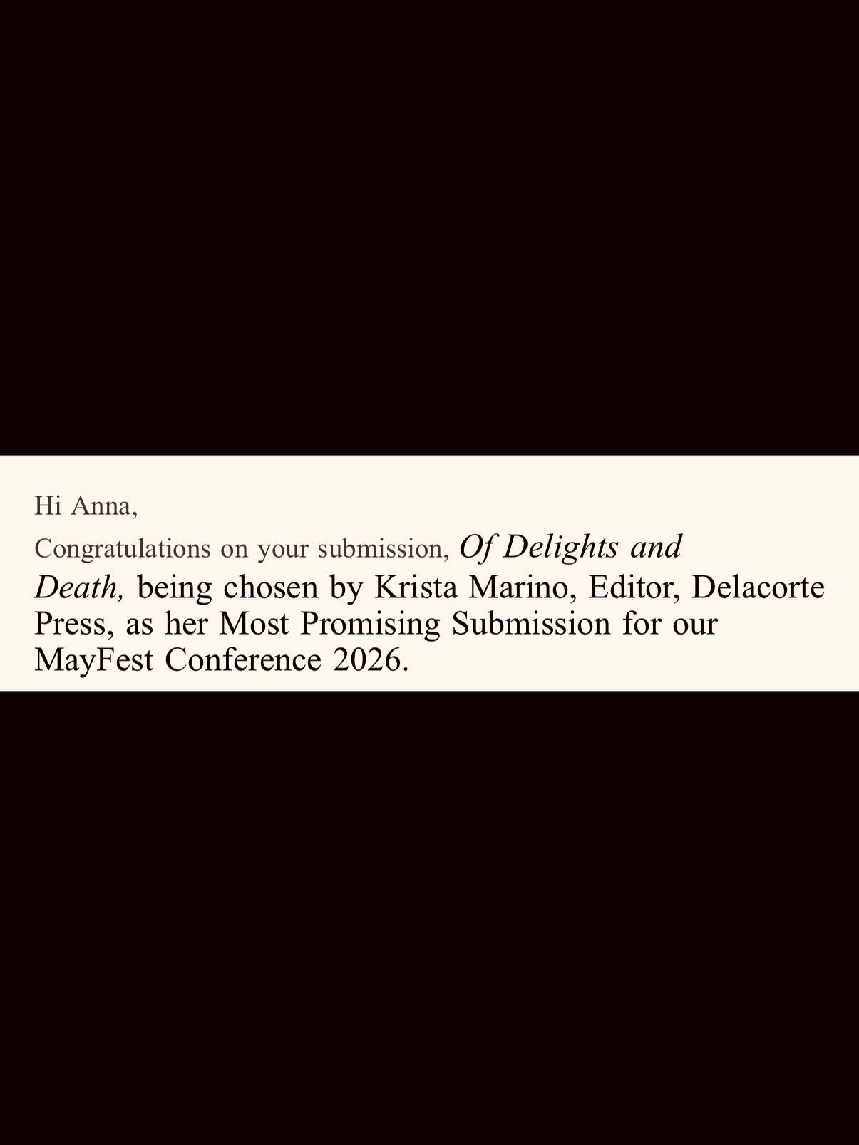 Very, very honored to be chosen by not one, but two, editors for the most promising submission award at San Diego SCBWI&rsquo;s MayFest event! This has been a challenging project (putting it lightly, three rewrites in) and the kind words from Rebecca