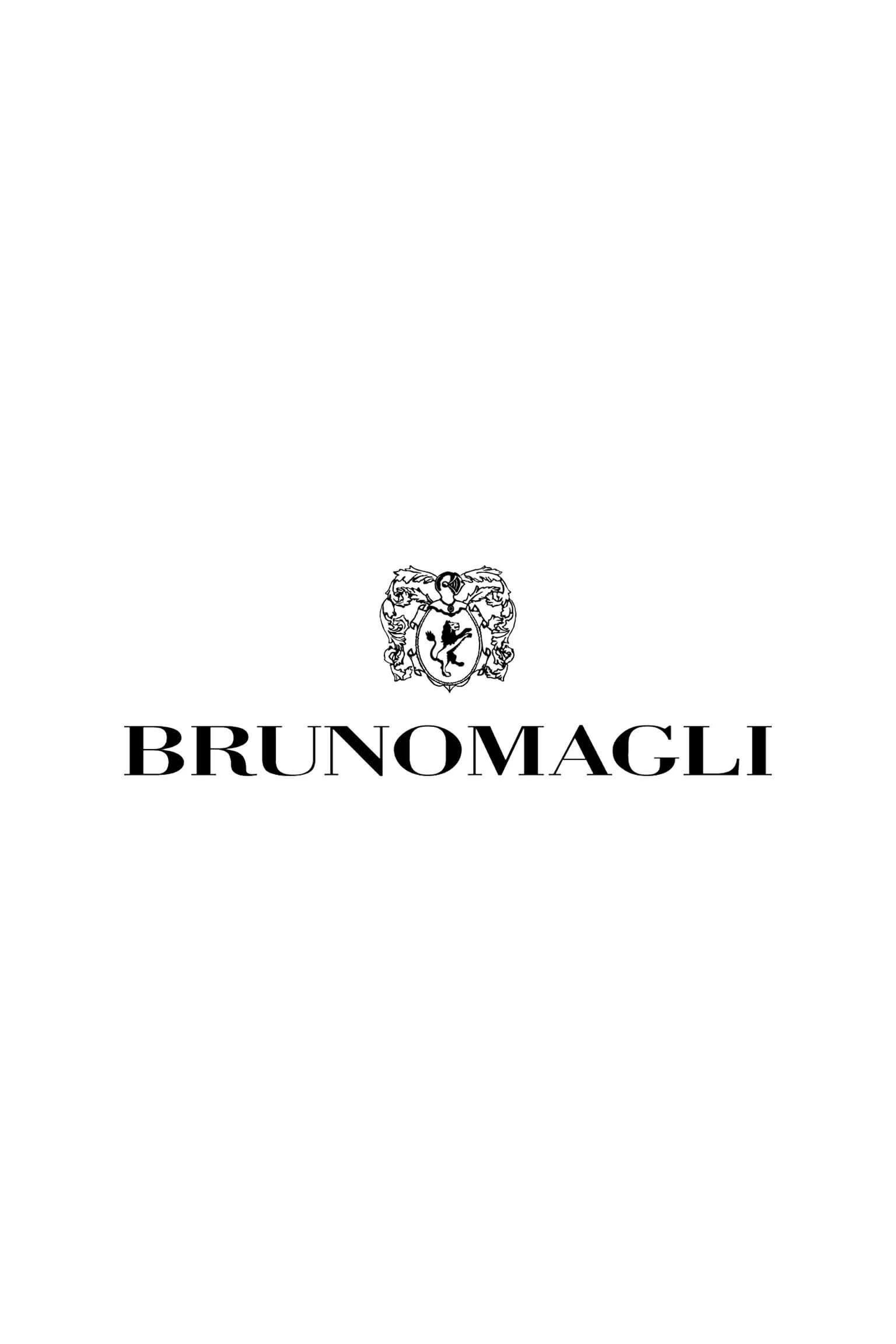 Black and white logo with a coat of arms featuring a lion and a horse, and the text 'BRUNOMAGLI' below.