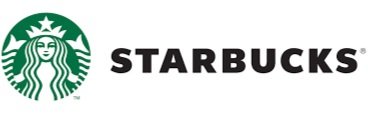 Starbucks logo with green siren and black text